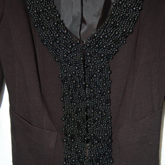 INC International/Concepts Black Dressy Jacket With Beaded Decoration Size S - Picture 7 of 11